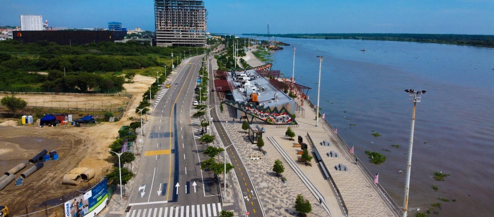 El cierre en el Malecón corresponde a la vía interna entre calles 78 y 72.
