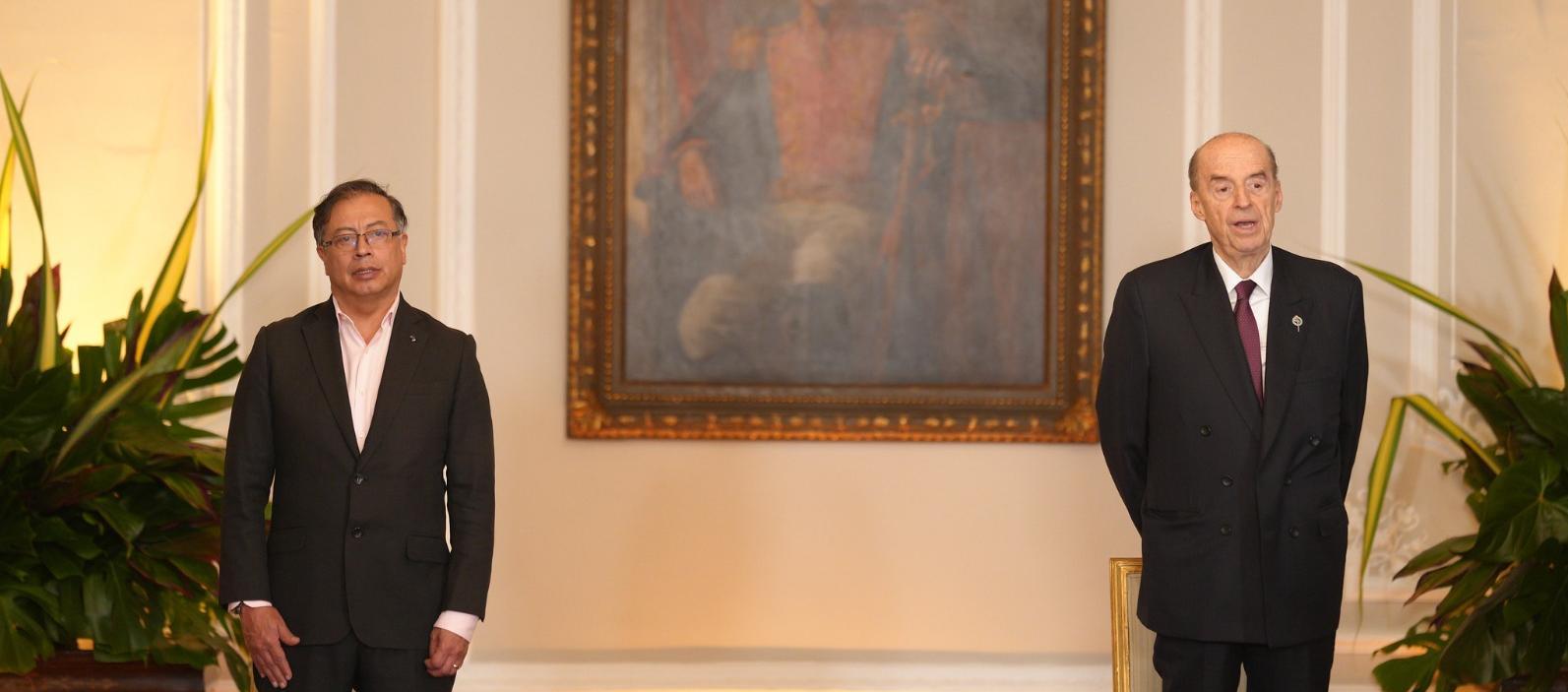 El expresidente Petro y Álvaro Leyva Durán.