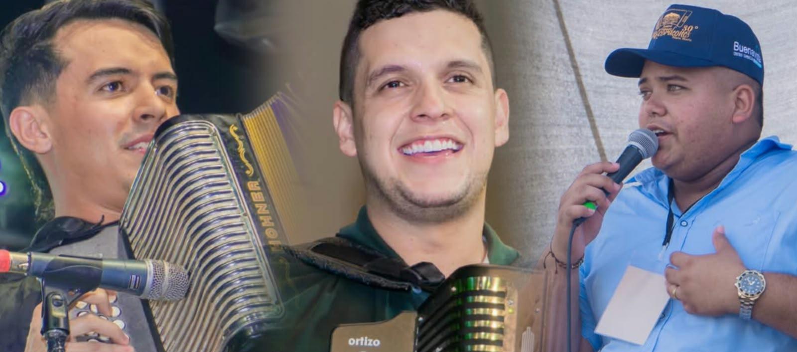 El rey profesional Ronal Torres; rey aficionado Juan Sebastián López y rey de la canción inédita, Daniel Laborde