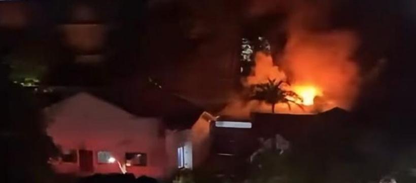 Incendio en el barrio El Prado. 