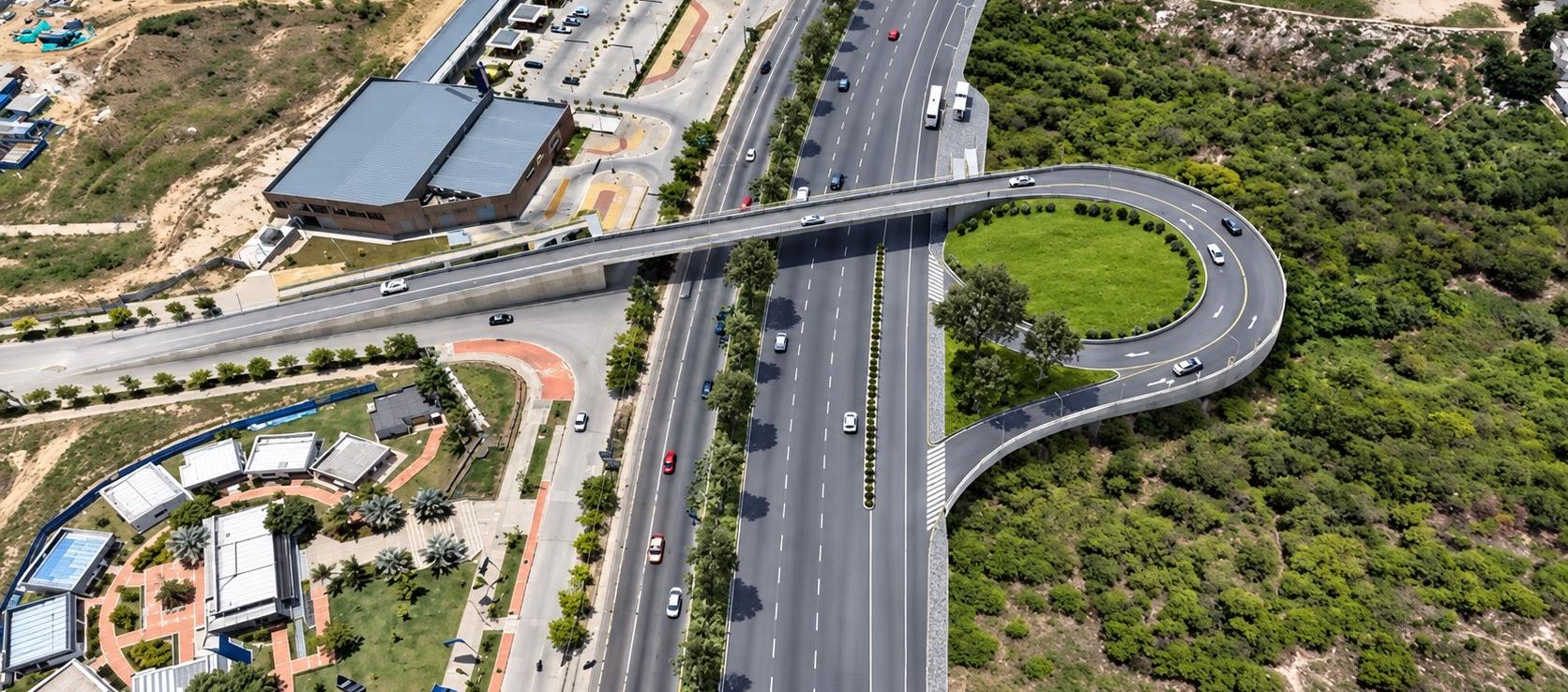 Así quedaría el intercambiador vial.