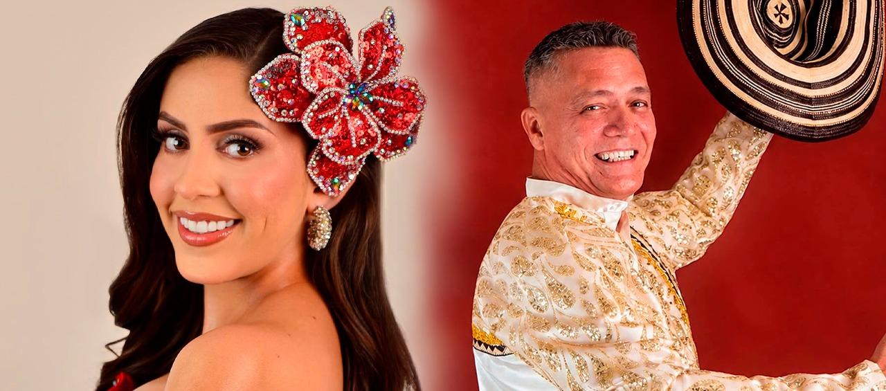 María Angélica Barandica Cahuana y Roberto Acosta Badillo, reyes del Carnaval de Santo Tomás.