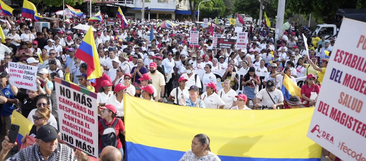 Marcha en Barranquilla contra el Gobierno de Abelardo De La Espriella