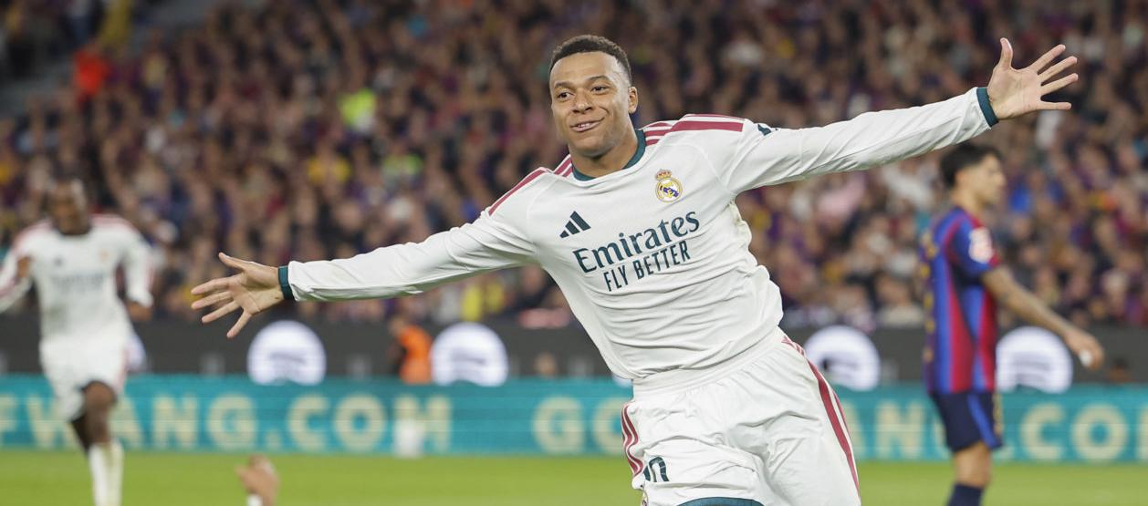 La celebración de Kylian Mbappé.
