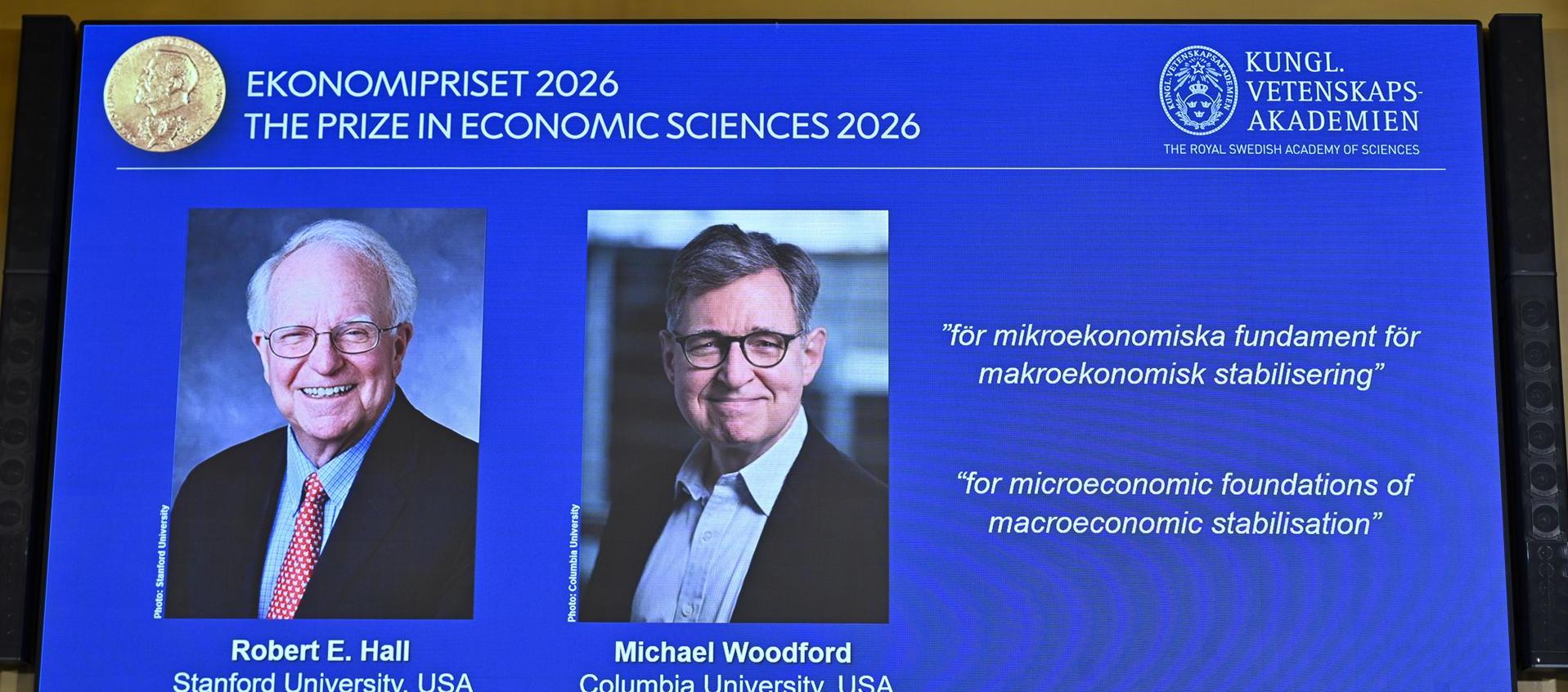Robert E. Hall y Michael Woodford, Premio Nobel de Economía.