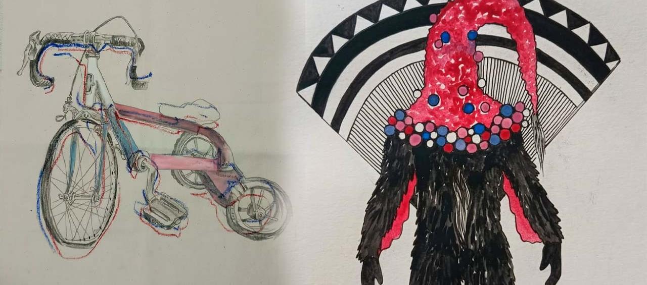 Obras de Eduardo Pérez y Farid Buelvas que estarán en la exposición.