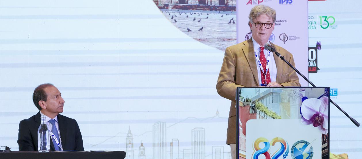 El presidente de la Sociedad Interamericana de Prensa (SIP), Pierre Manigault.