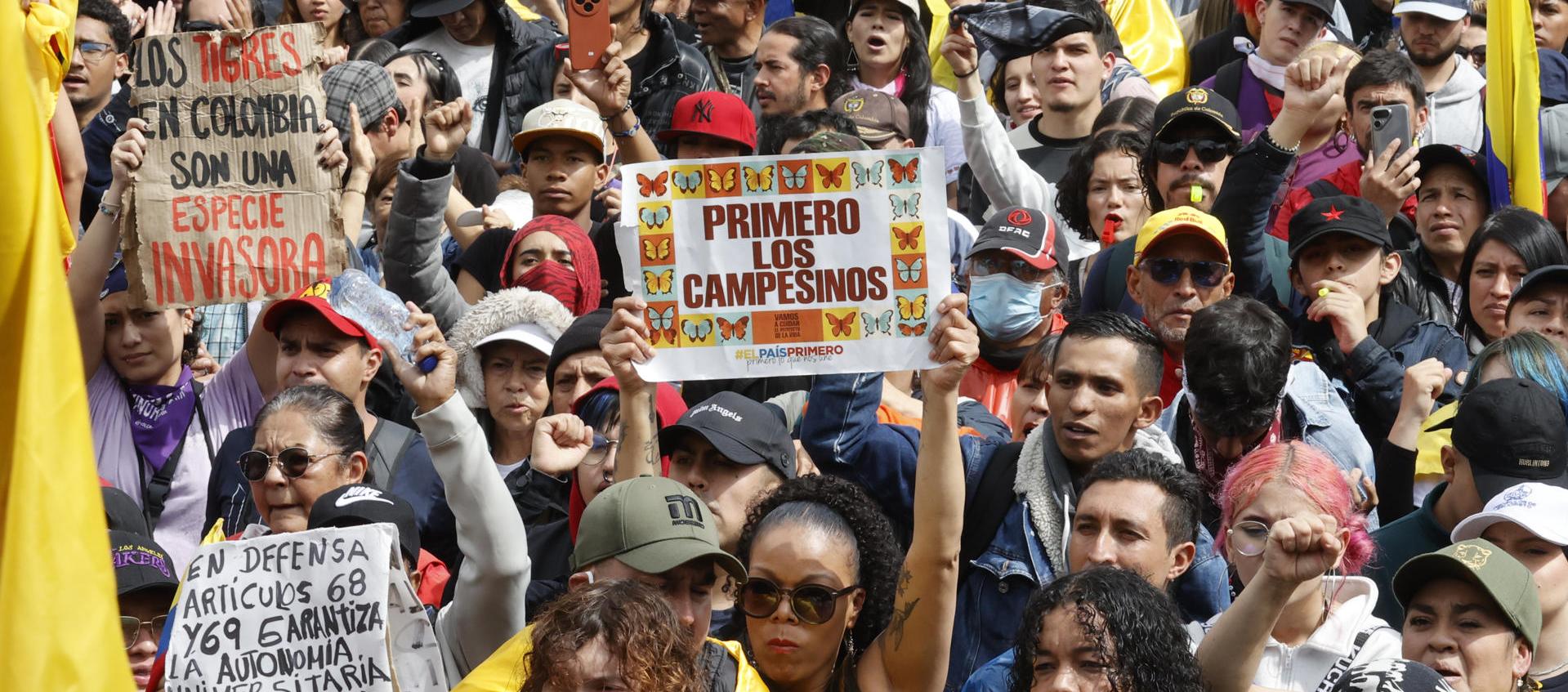 Protesta en Colombia.