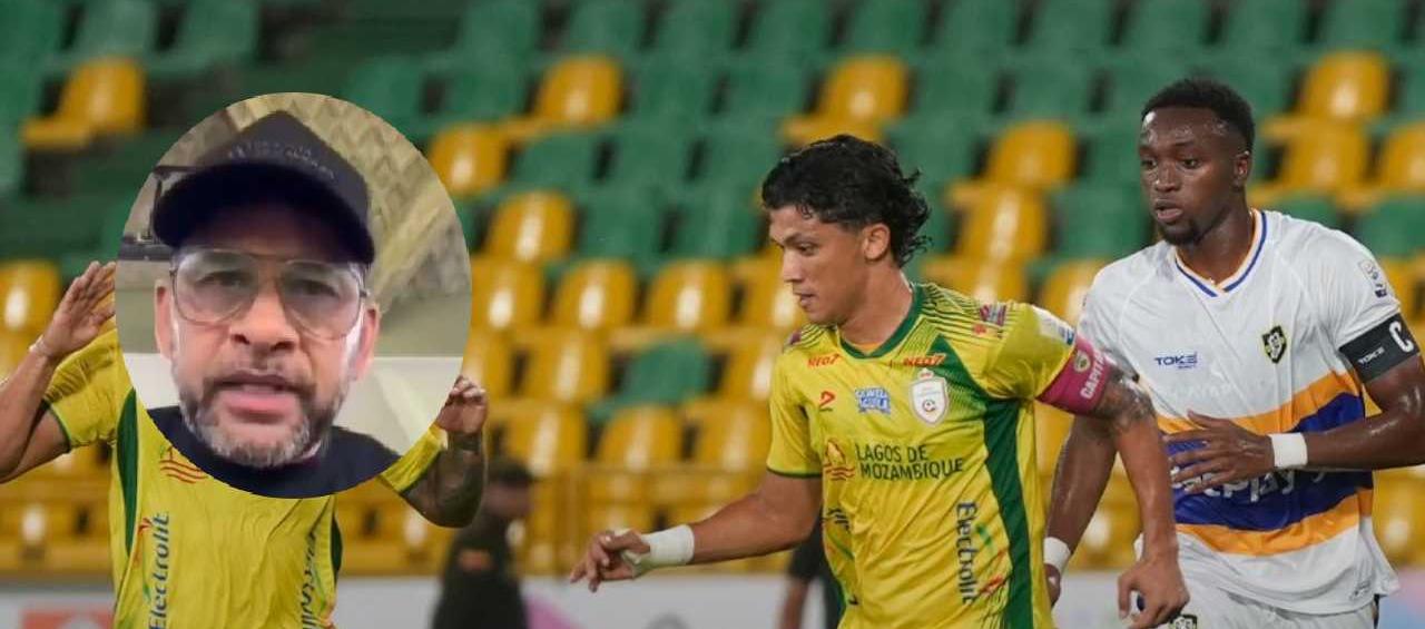 El accionista Antonio Díaz y el Fredy Montero, delantero de Real Cartagena. 