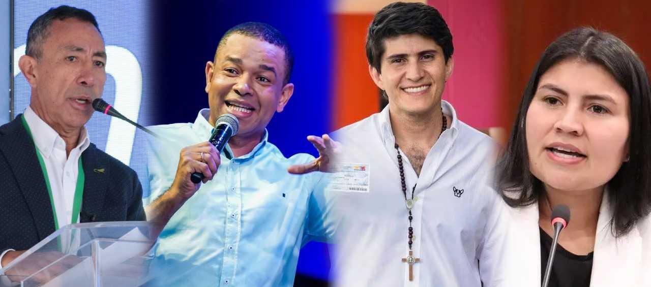 Ricardo Roa, Yahir Acuña, Wadith Manzur y Karen Manrique.