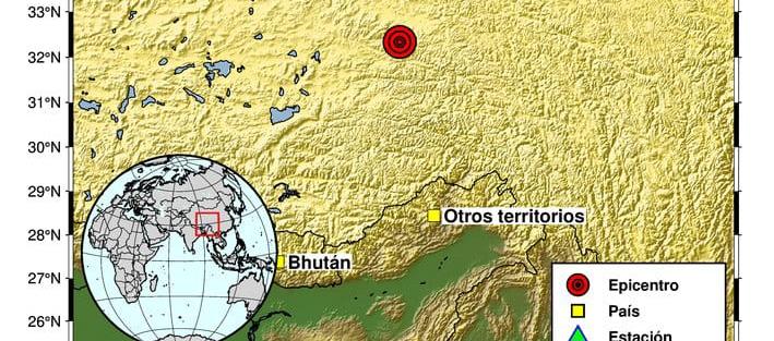 Epicentro del terremoto. 