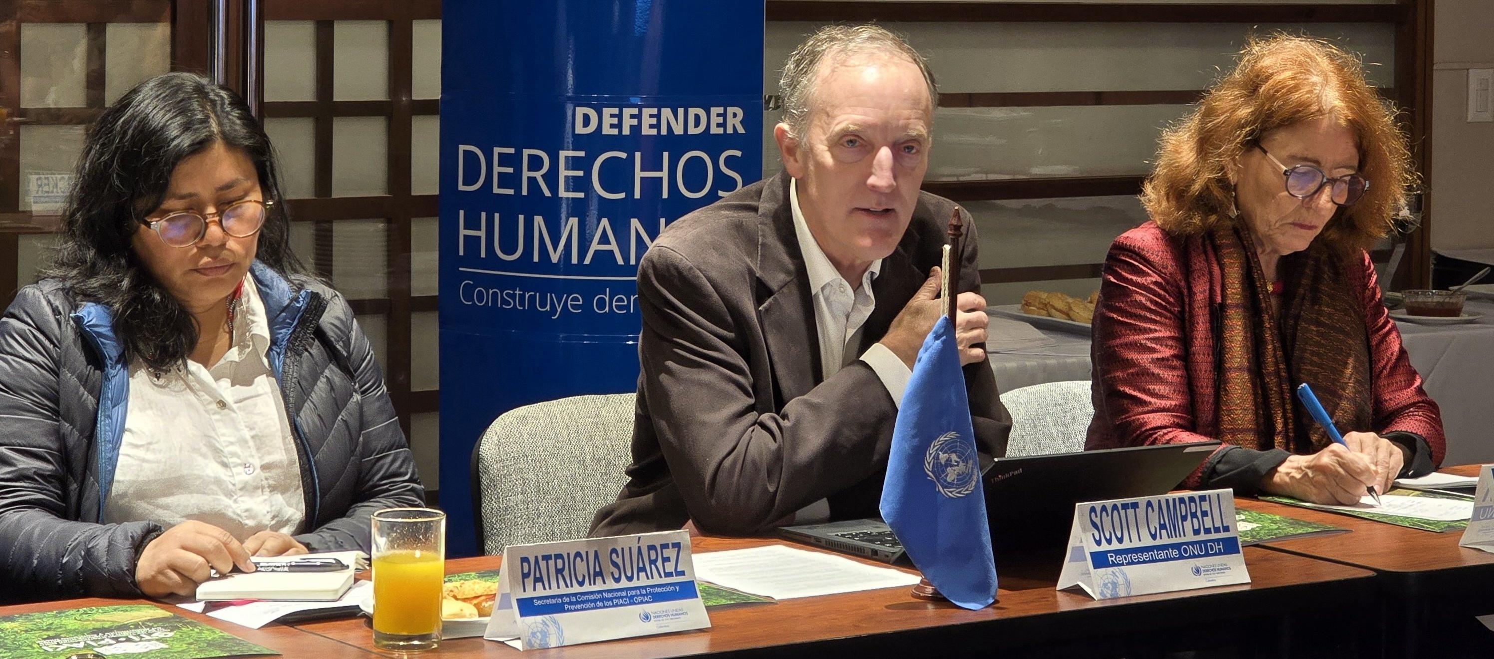El representante de la oficina de la ONU para los Derechos Humanos en Colombia, Scott Campbell.