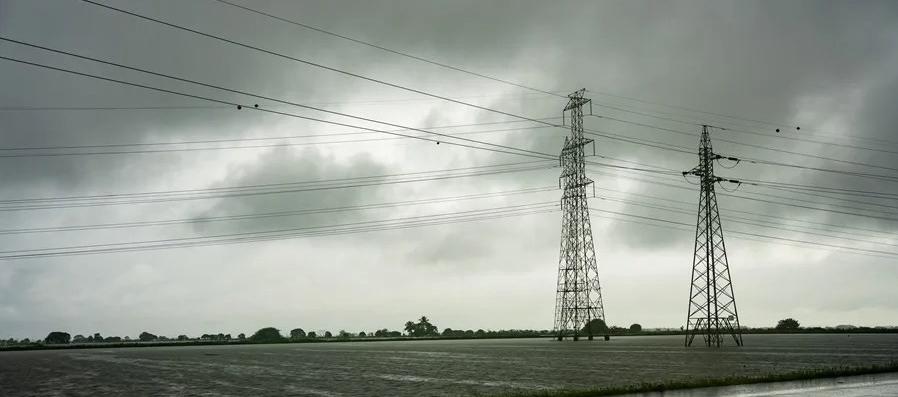 Torres de energía en Yaguachi provincia del Guayas, Ecuador.