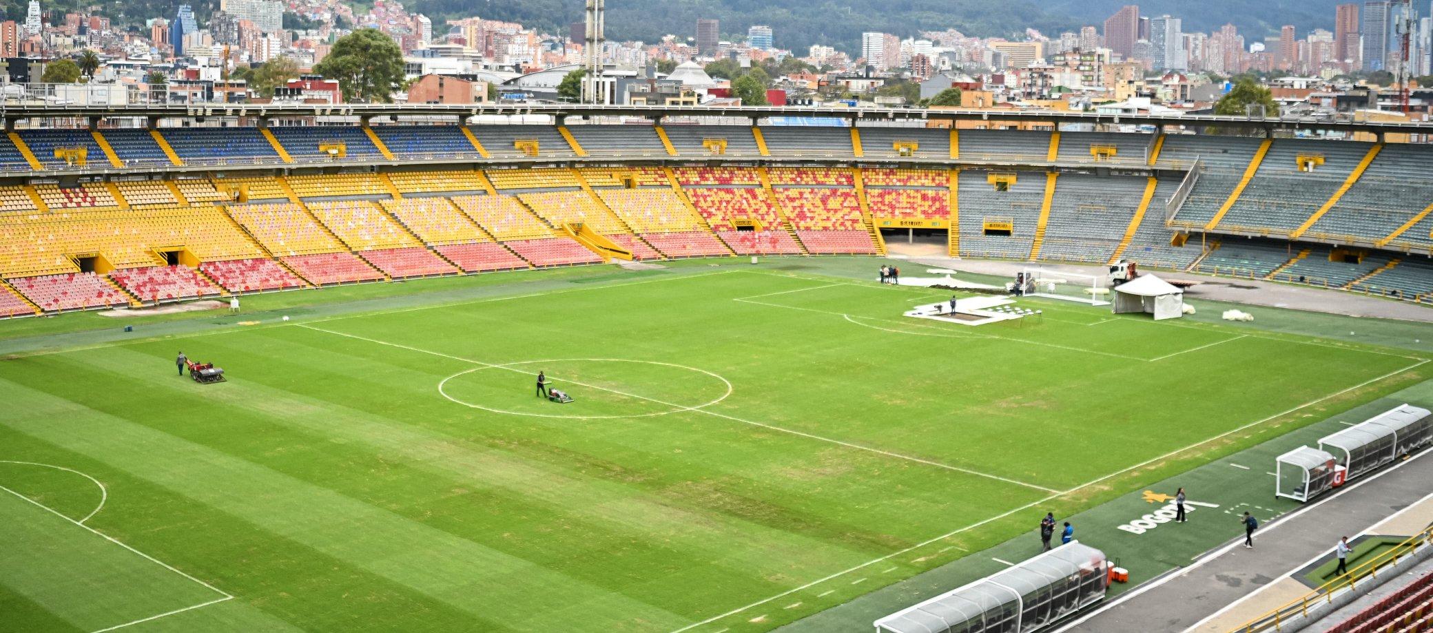 Vista general del estadio Nemesio Camacho El Campín de Bogotá. 