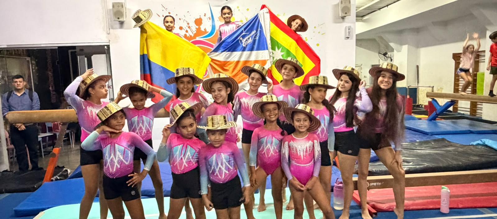 Integrantes del club Gymnastics Gold Barranquilla.