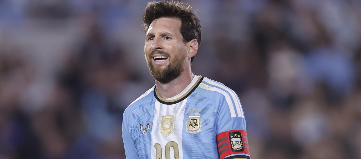 Lionel Messi durante su partido de despedida de la selección Argentina.