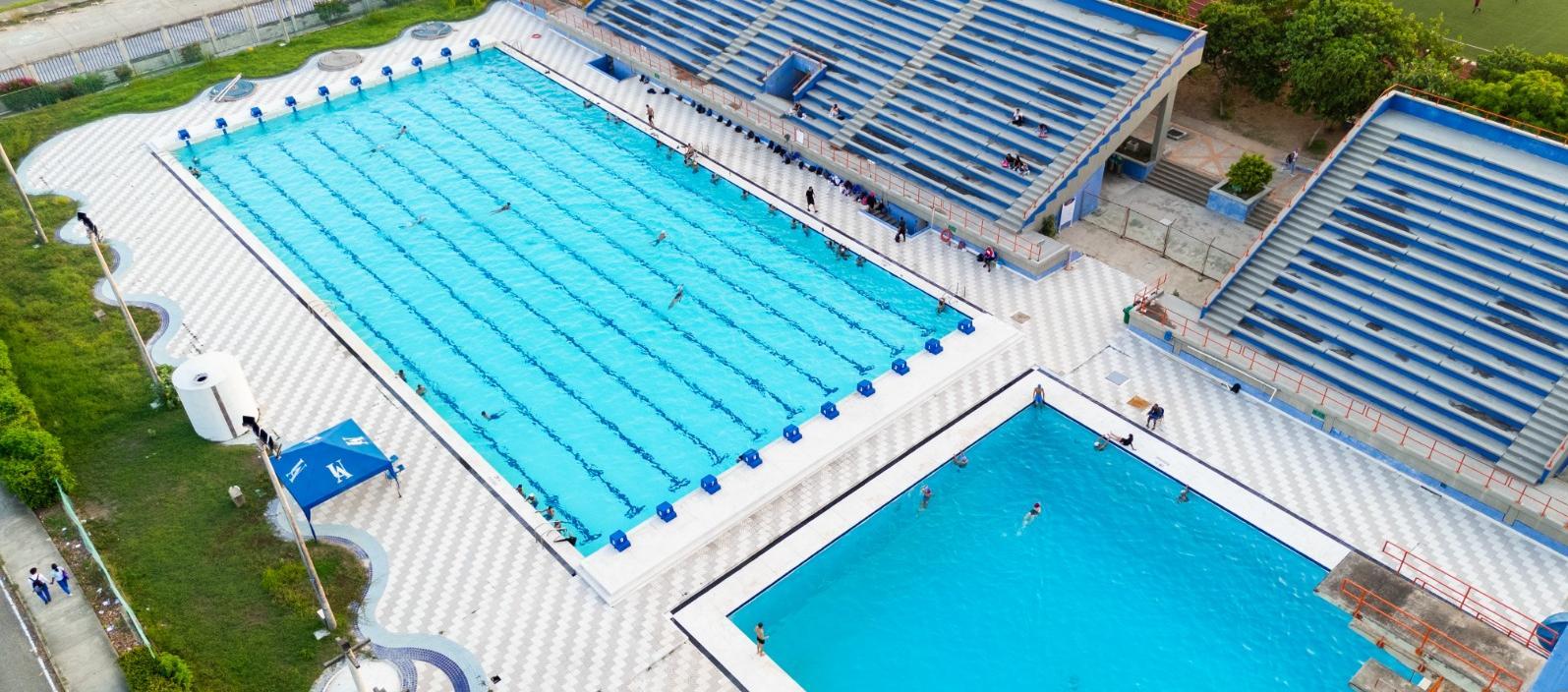 Las piscinas de la Universidad del Atlántico.