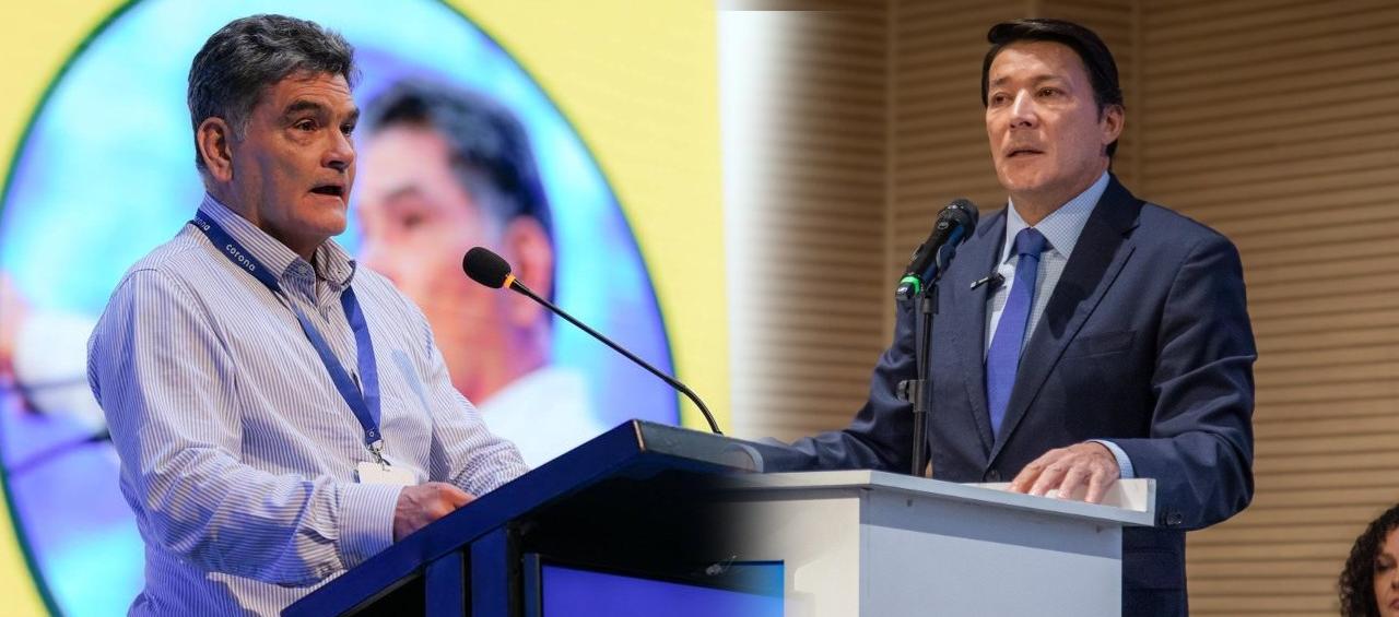 (Izq. a Der.) Procurador Gregorio Eljach y Registrador Hernán Penagos.