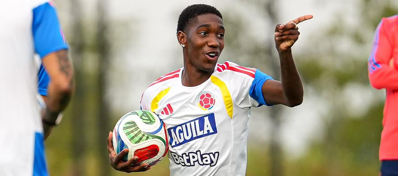 Yáser Asprilla, mediocampista de la Selección Colombia. 
