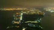 Fotografía aérea de sectores sin luz en Guayaquil.