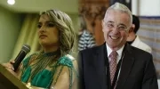 Andrea Petro y Álvaro Uribe.