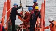 Plataforma marina para buscar gas e hidrocarburos en el mar Caribe.