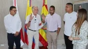 El Gobernador Eduardo Verano posesionando a Leyton Barrios como rector de la UniAtlántico.