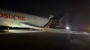 Así quedó el avión tras el incidente. 