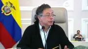 El Presidente Gustavo Petro durante el Consejo de Ministros esta noche. 