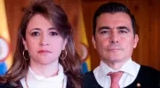 Los magistrados Cristina Lombana y César Augusto Reyes.