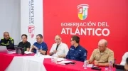 Eduardo Verano, Gobernador del Atlántico, en el consejo de seguridad de este martes. 