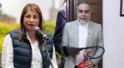 La defensora del Pueblo, Iris Marín Ortiz, y el ministro del Interior, Armando Benedetti.