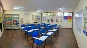 Un salón habilitado para impartir los conocimientos sobre seguridad y salud de los trabajadores. 