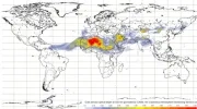 Mapa que ubica el fenómeno atmosférico. 
