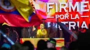 El candidato Abelardo De La Espriella en la celebración de su victoria en primera vuelta.