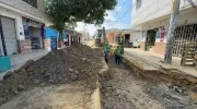 Aspecto de obras para ampliar cobertura en acueducto y alcantarillado. 