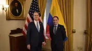 El secretario del Tesoro de Estados Unidos, Scott Bessent junto al vicepresidente electo, José Manuel Restrepo.