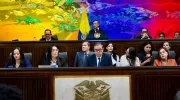 El Presidente Gustavo Petro durante su discurso.