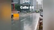 Estado actual de las obras de canalización del arroyo de la calle 85. 