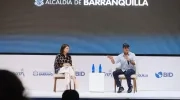 Ana María Ibáñez, vicepresidenta de Sectores y Conocimiento del BID, en diálogo con el Alcalde Alex Char.