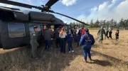 Personal de la UNGRD atendiendo el incendio en Villa de Leyva