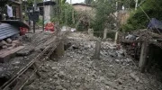 Vivienda afectada por el terremoto en zona rural de Buenaventura. 