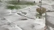 Granizada de esta tarde en Bogotá. 