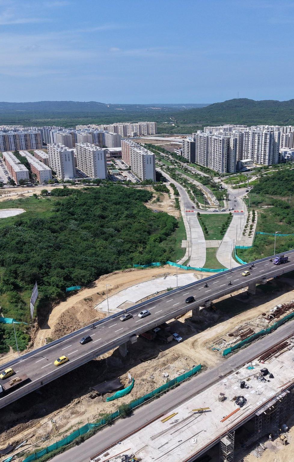 Imagen del megapuente norte-sur.