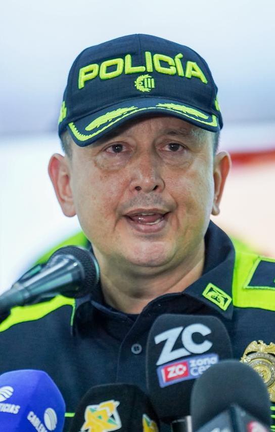 Coronel Miguel Camelo, comandante de la Policía Metropolitana de Barranquilla.