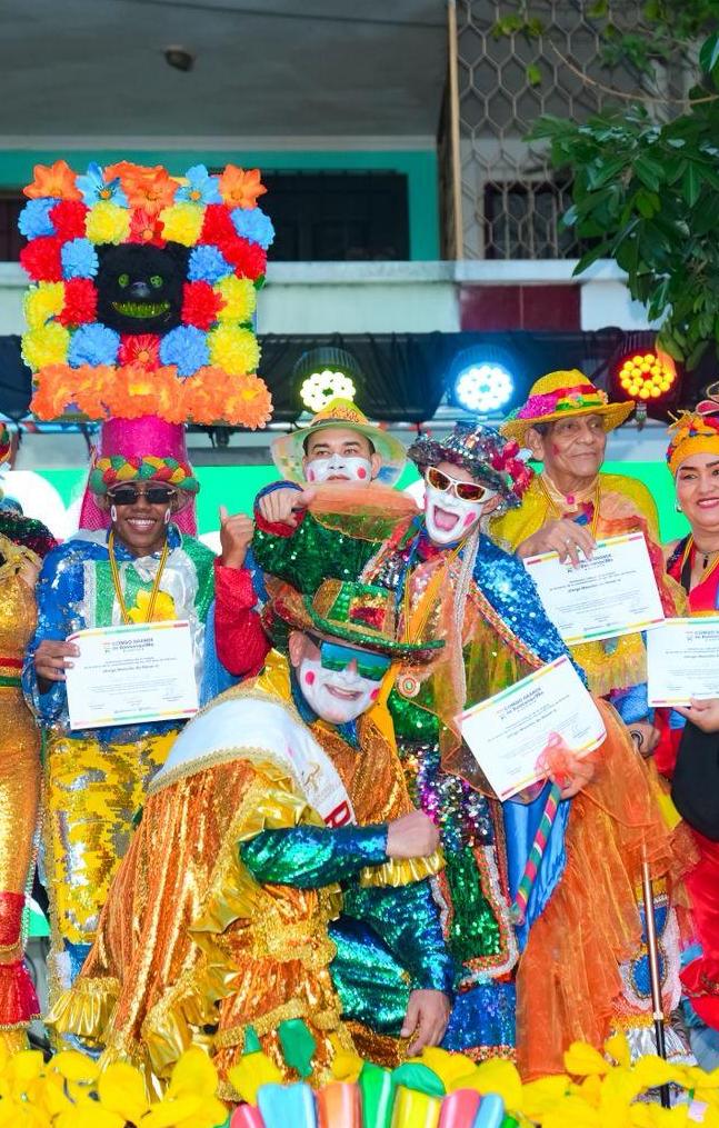 El Rey Momo en la celebración de los 150 años del Congo Grande