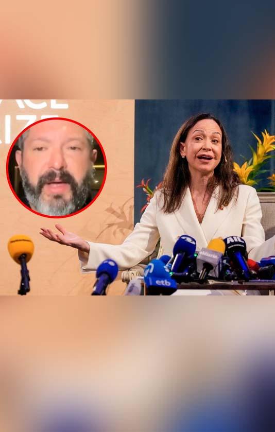 Bryan Stern y María Corina Machado.