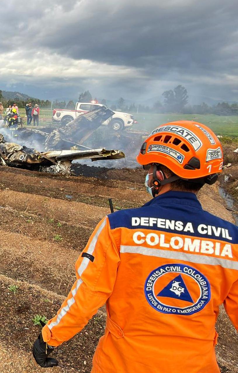Lugar donde quedó la avioneta accidentada. 