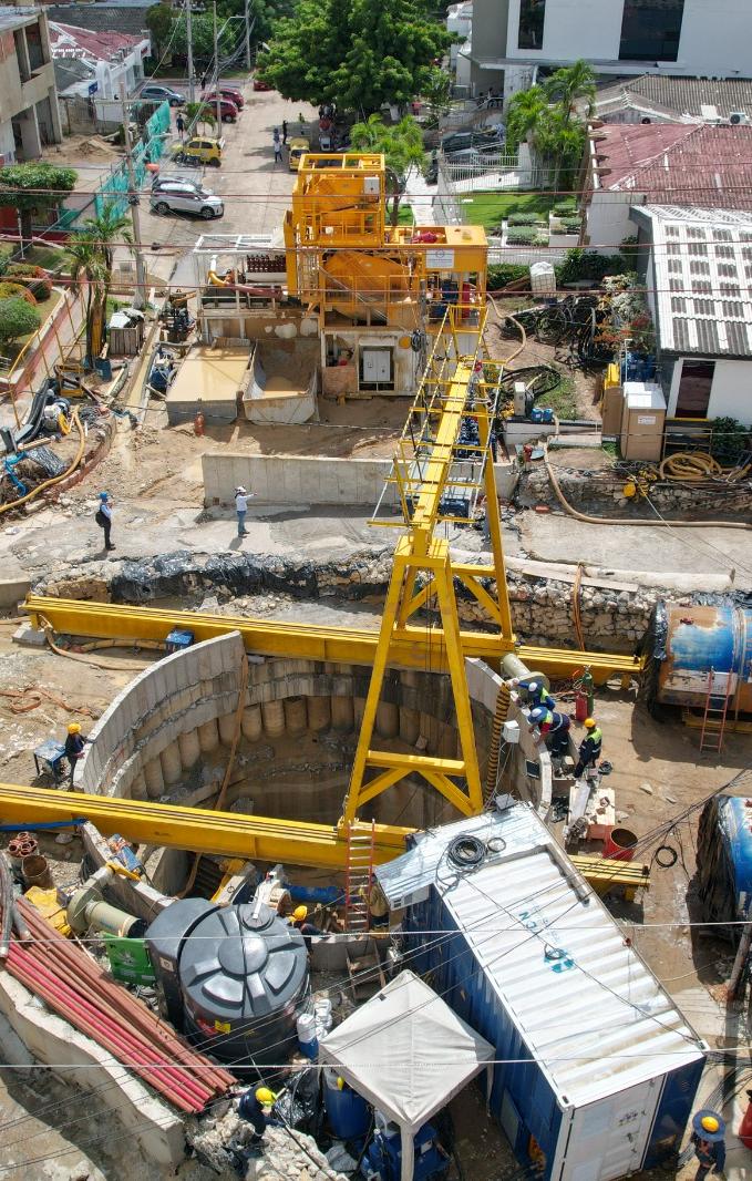 Avance de obras en el arroyo de la calle 85.
