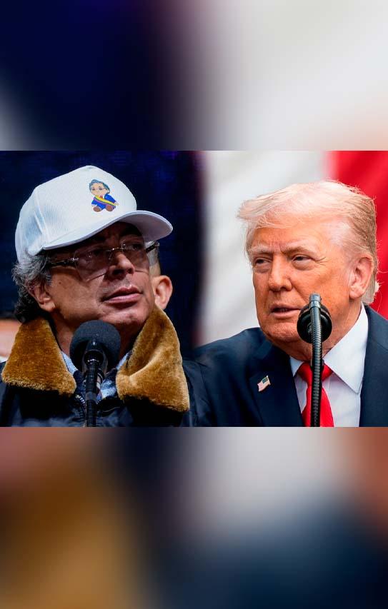 Gustavo Petro y Donald Trump.